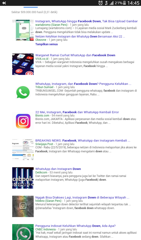 Facebook, Instagram, Dan WhatsApp Kembali Mengalami Server Down