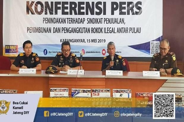 Bea Cukai Gagalkan Peredaran 6,6 Juta Batang Rokok Ilegal di Jawa Tengah