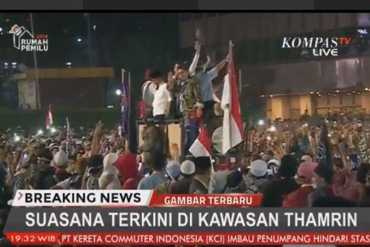 Fadli Zon dan Neno Warisman Bergabung dengan Massa Aksi 22 Mei di Depan Bawaslu