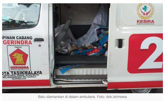 Polisi Benarkan Ambulans Berisi Batu untuk Aksi 22 Mei Milik Gerindra