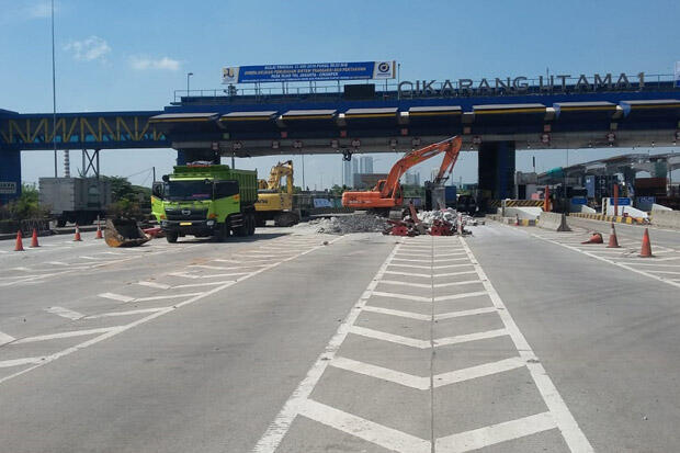 GT Cikarang Utama Dibongkar, Kemacetan Lalu Lintas Mulai Terurai