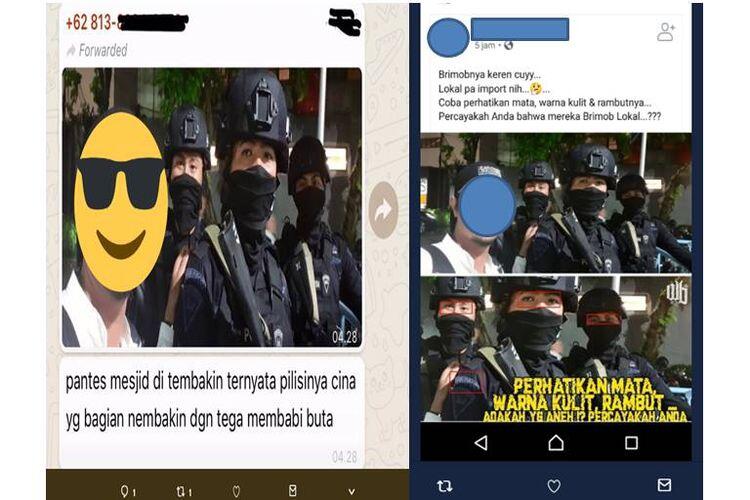 Polisi Tangkap Penyebar Hoaks Ada Anggota Brimob dari China