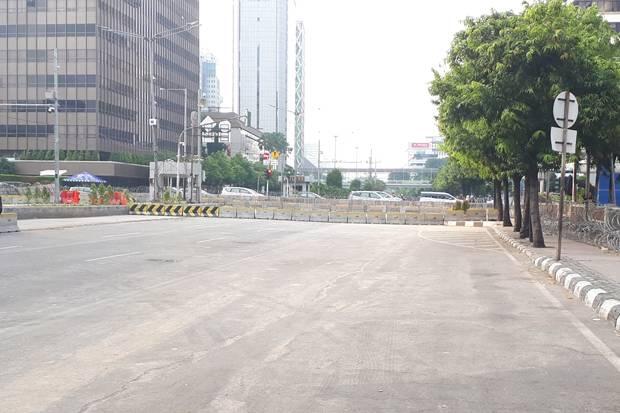 Polisi Masih Blokade Ruas Jalan Depan Gedung Bawaslu