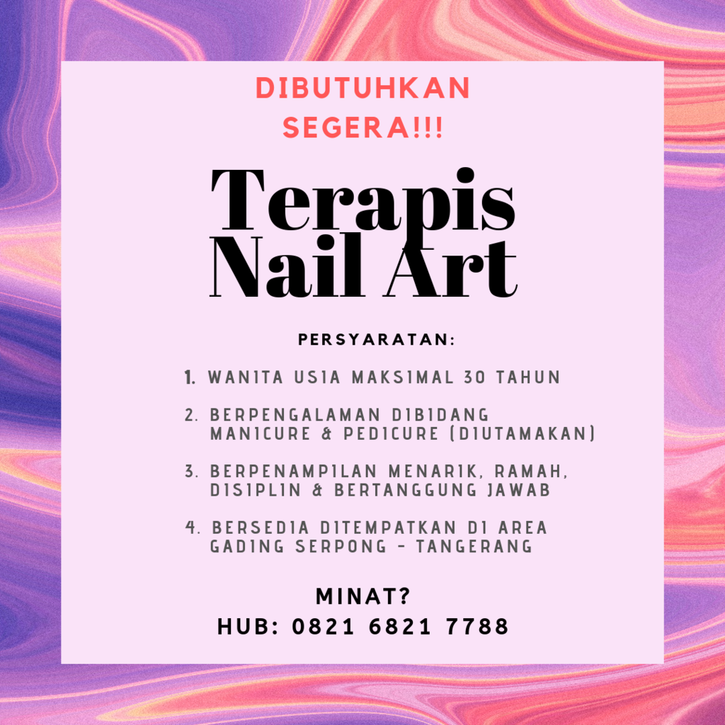 Terapis salon kuku (Nail Art) di Tangerang