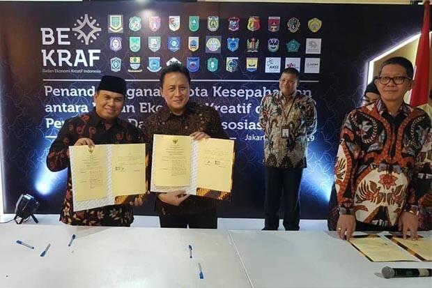 Kembangkan Ekonomi Kreatif, Pemkab Kobar Tanda Tangani MoU dengan Bekraf