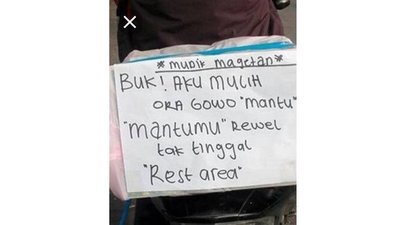 7 Pesan Unik Pengendara Saat Mudik Ini Menggelitik Banget