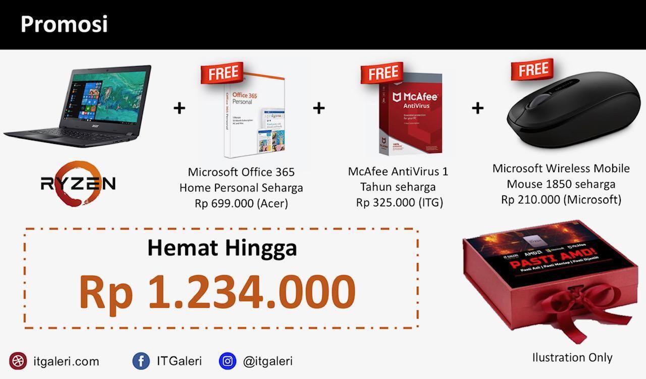 Promo Pasti AMD: Beli Laptop Acer Ryzen™ Mobile, Dapatkan Bonus Senilai 1 Jutaan!