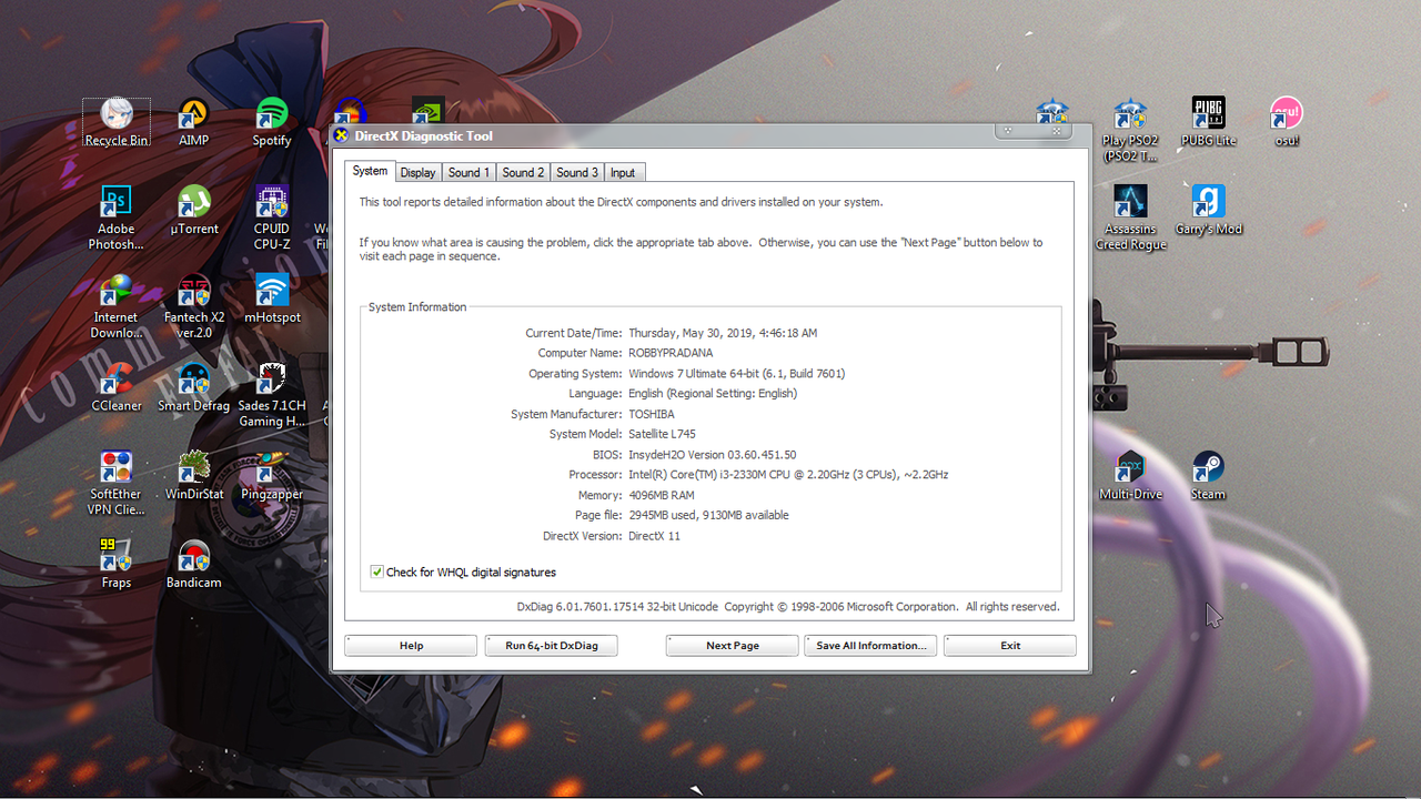Laptop mati tiba-tiba dengan indikator berkedip, bukan karena Overheat