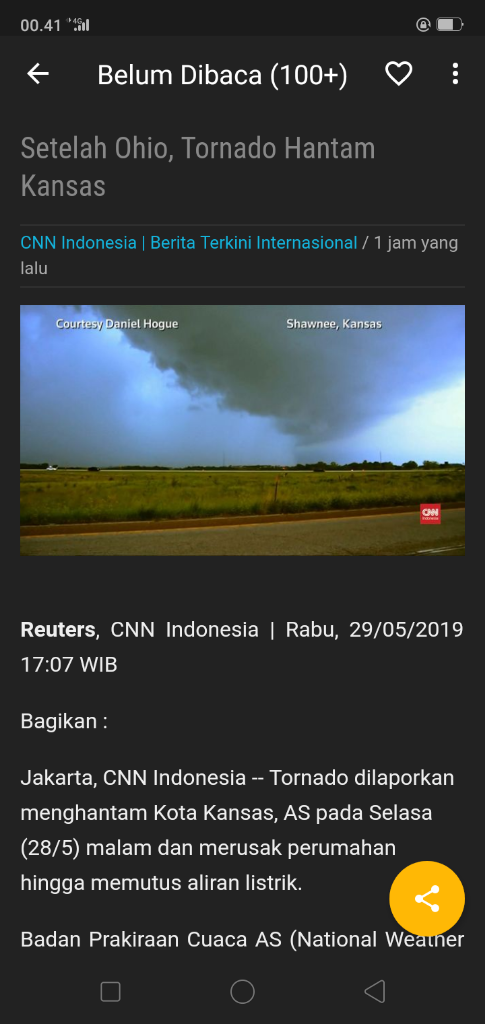 Tornado, Indah Di Foto Perih Di Rasakan