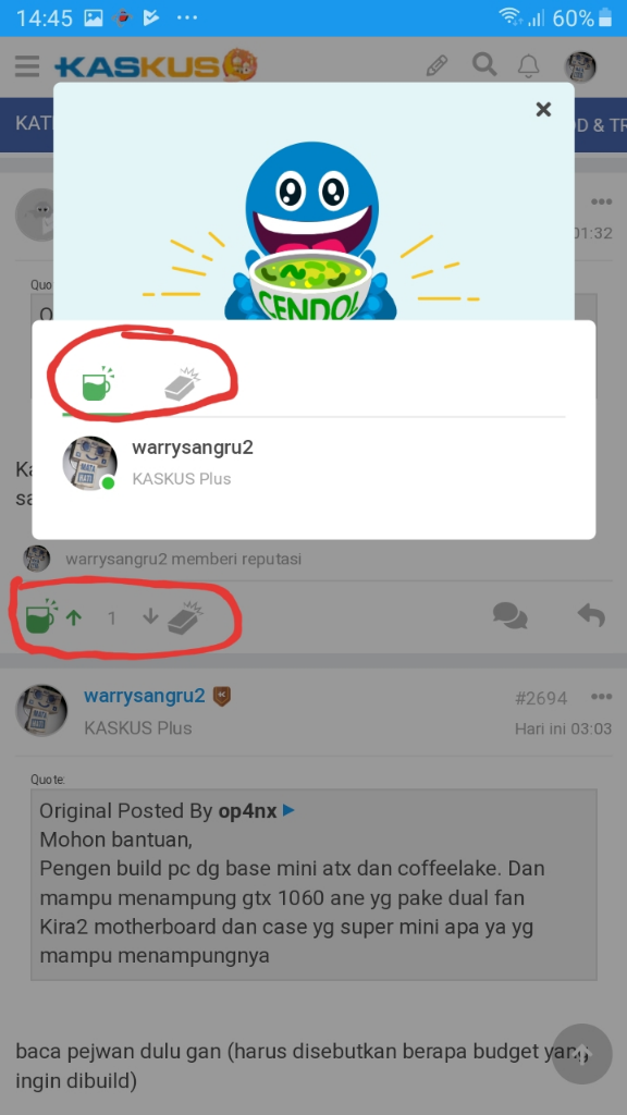 &#91;SARAN&#93; Perbarui Ikon Tombol Reputasi Dan Tambahkan Pemberi Reputasi Di Mobile App