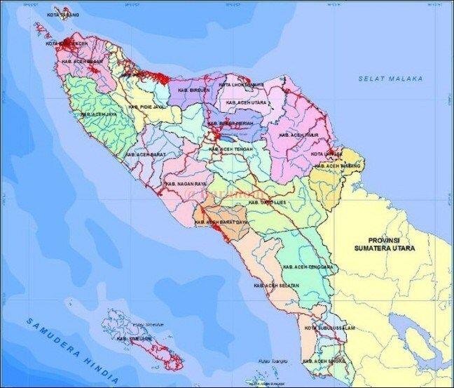 Provinsi paling utara di pulau sumatera