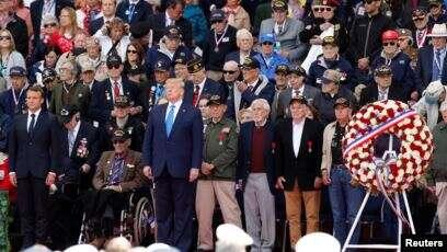 Trump dan Para Pemimpin Dunia Peringati 75 Tahun 'D-Day' di Normandy, Perancis