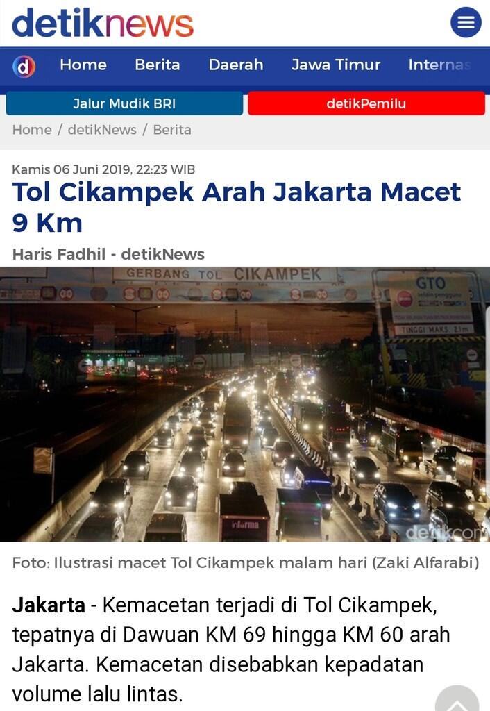 Jalur Babat-Bojonegoro macet total saat Lebaran kedua