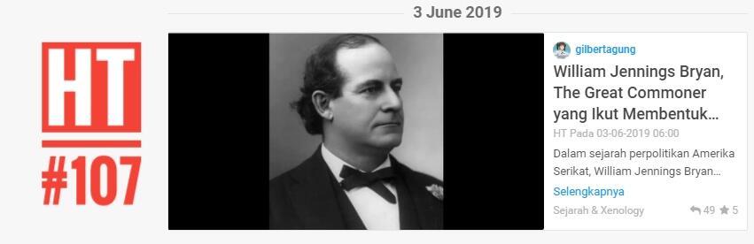 William Jennings Bryan, The Great Commoner yang Ikut Membentuk Amerika Serikat Modern