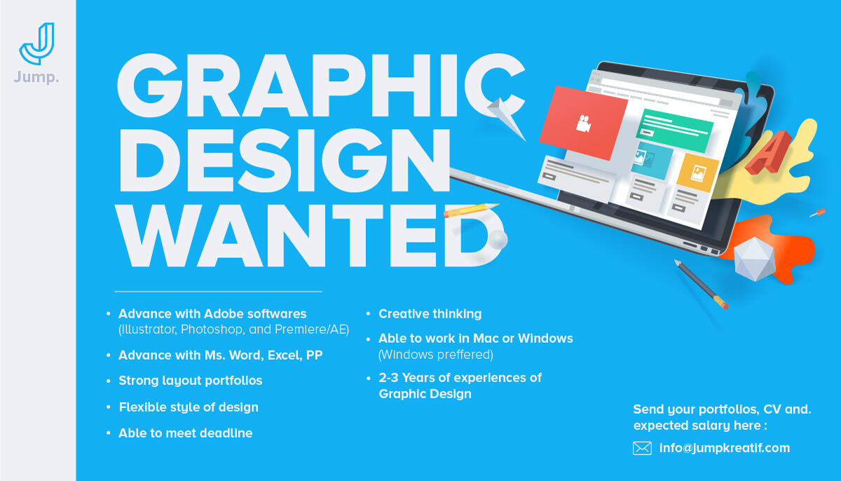 &#91;HIRING&#93; Graphic Designer 2019 Lokasi Green Lake City, Tangerang