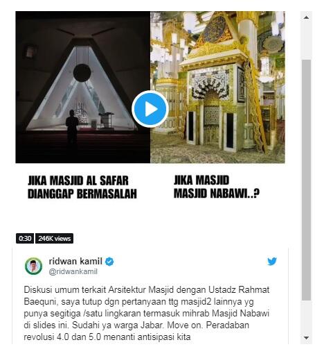 Debat Terbuka Kontroversi Masjid Al Safar, Kang Emil Sekakmat Ustaz Baequni