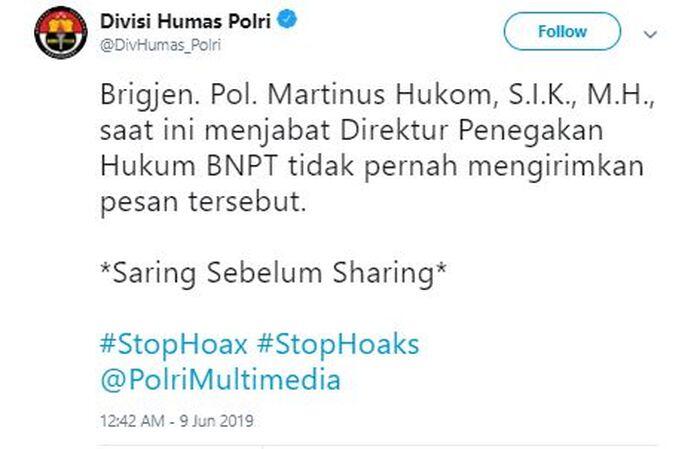 Hasil Penyadapan Sebut Densus 88 Akan Tangkap Perwira TNI Aktif, Polri Angkat Bicara