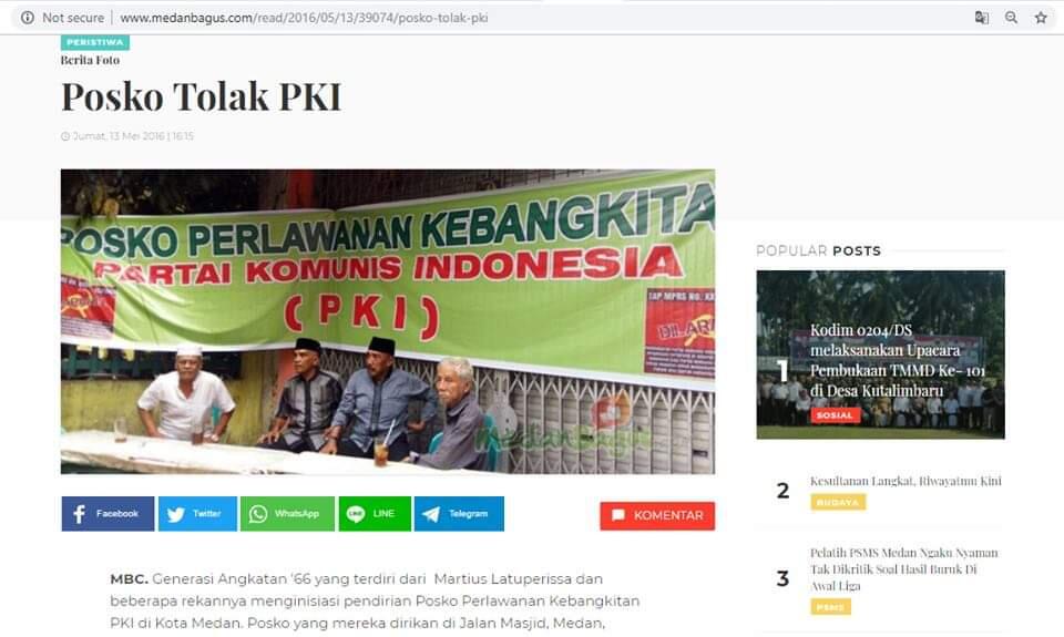 Polisi Sebut Foto Posko Perlawanan Kebangkitan PKI Hoax