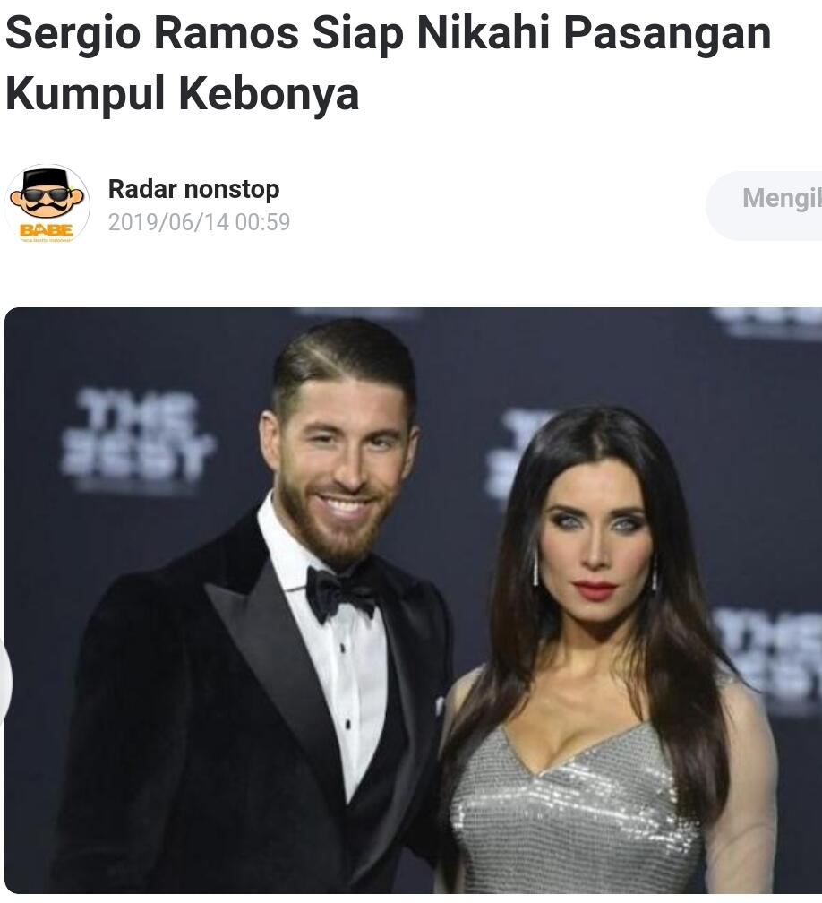 Sergio Ramos Siap Nikahi Pasangan Kumpul Kebonya