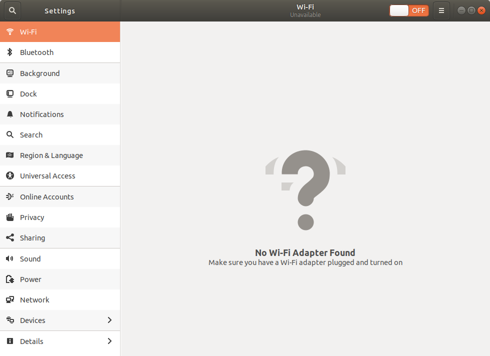 [HELP] No Wifi Adapter Found Ubuntu 18.04