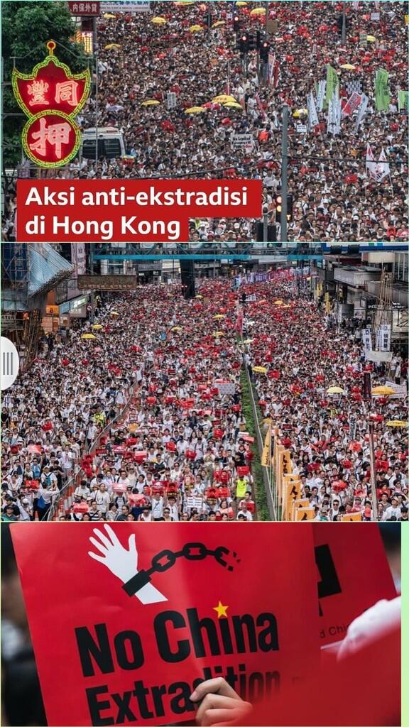 Nolak Diadili di China, 1 Juta Rakyat Hong Kong Demo Malam-malam