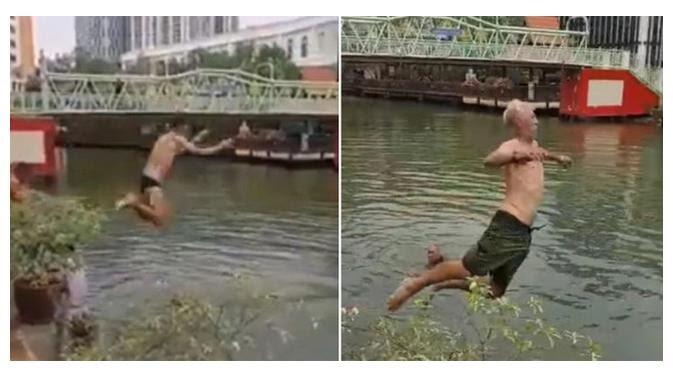 Viral Turis Asing Berenang di Sungai Tercemar, Kok Gak Jijik ya Gan?