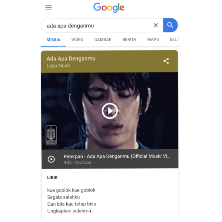 Beredarnya Ketik Lirik Lagu Ini Di Google Bikin Gempar, Apa Pendapatmu?