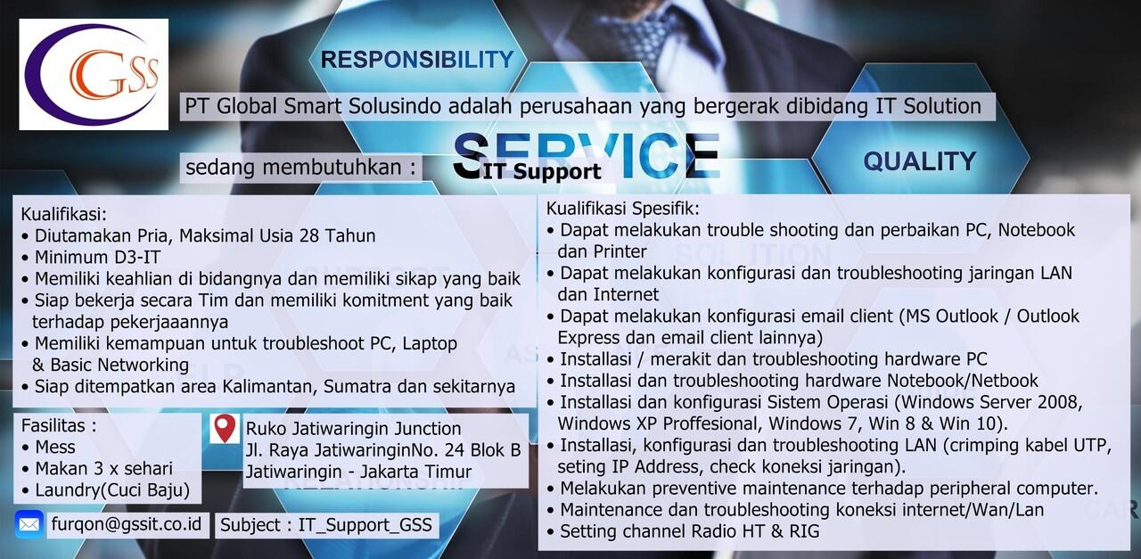  Loker IT SUPPORT (ICT) 