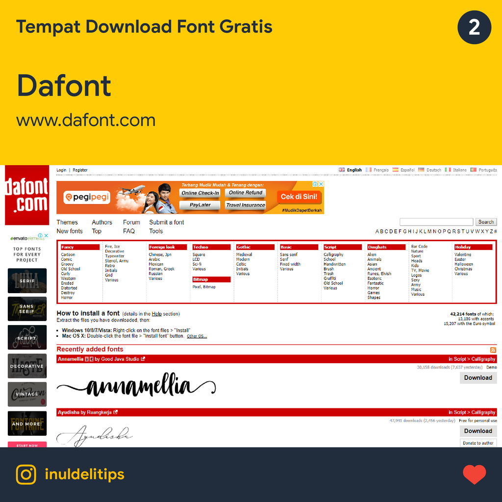 5 Tempat Download Font Gratis - INULDELI JOGJA