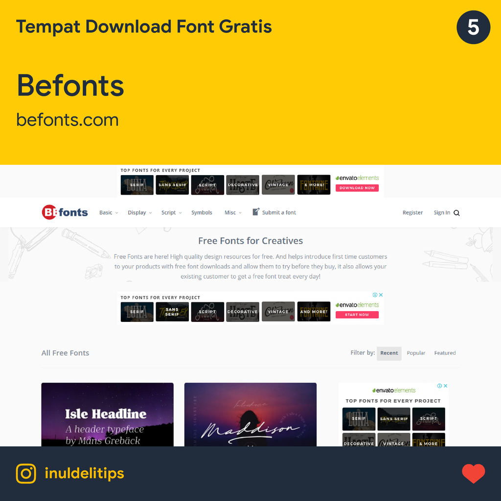 5 Tempat Download Font Gratis - INULDELI JOGJA