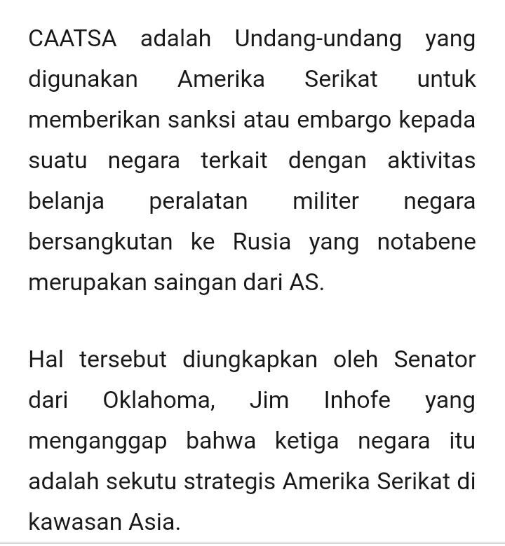 Ancaman Sanksi AS Membuat Indonesia Batal Beli Jet Su-35 Rusia?