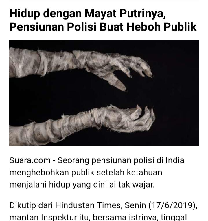 Hidup Dengan Jenazah, Horor Atau Tidak Waras Ya?