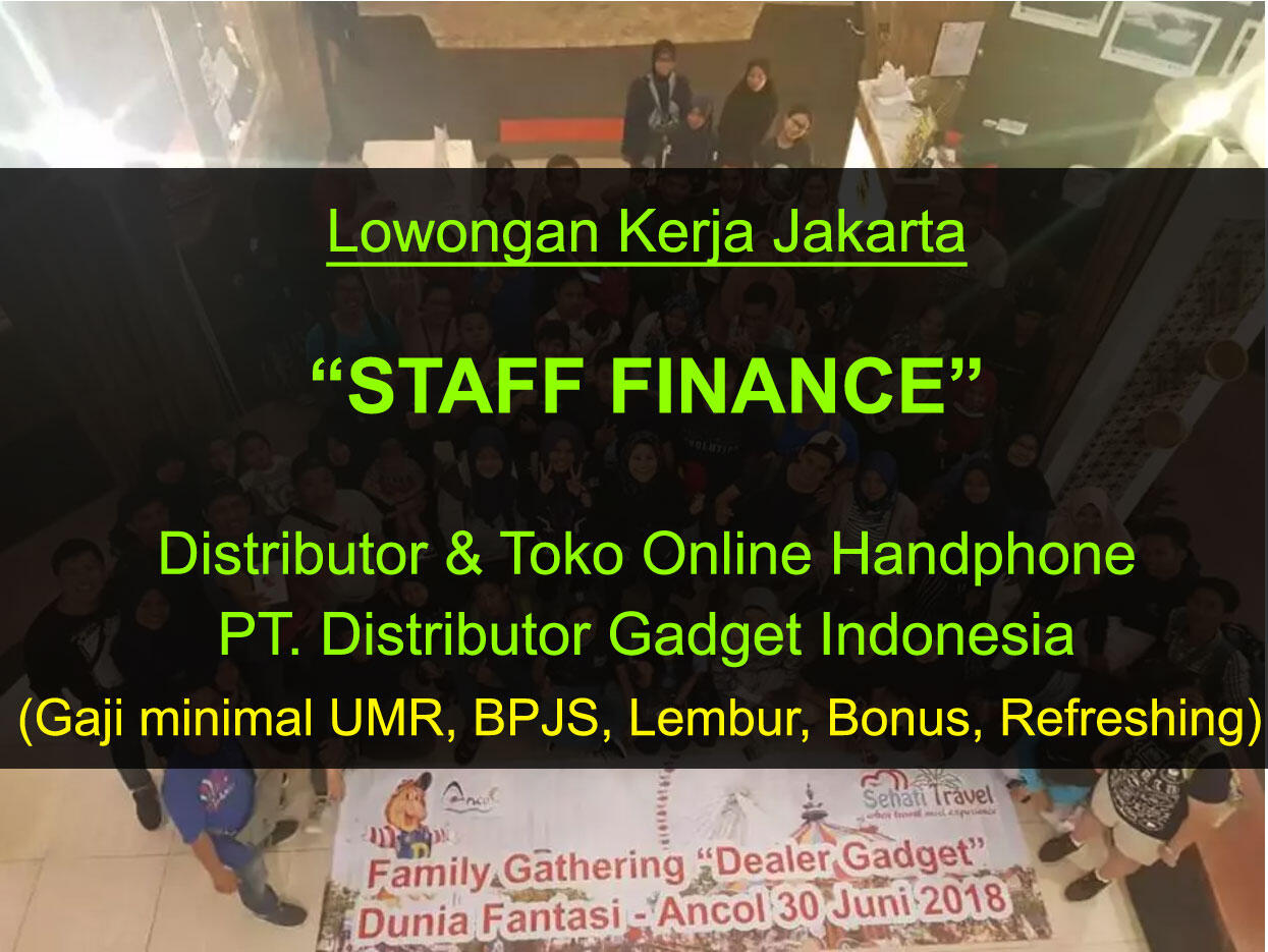 Staff Finance - Perusahaan Distributor & Online Store Handphone