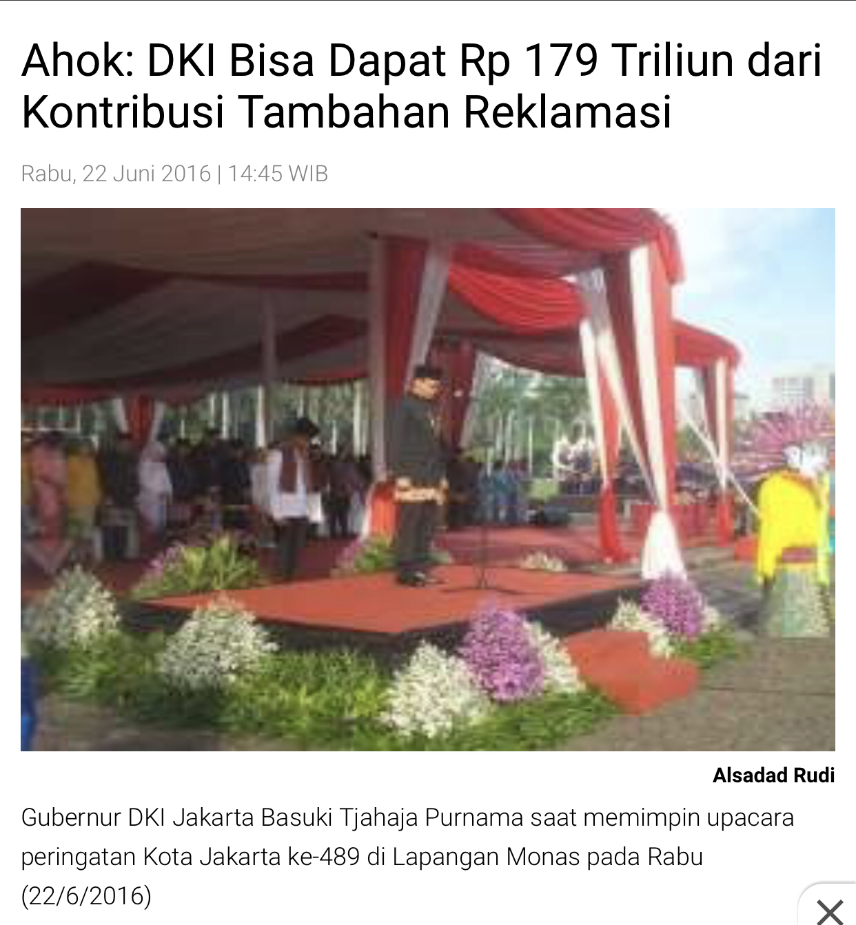 Ahok Sindir Anies soal IMB Reklamasi: Gubernur Paling Berani