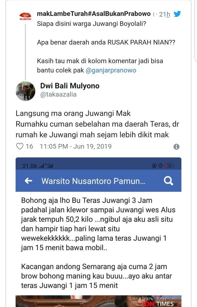 Tagar Juwangi Jadi Trending Twitter Seusai Pengakuan Saksi Prabowo Beti yang Hoaks