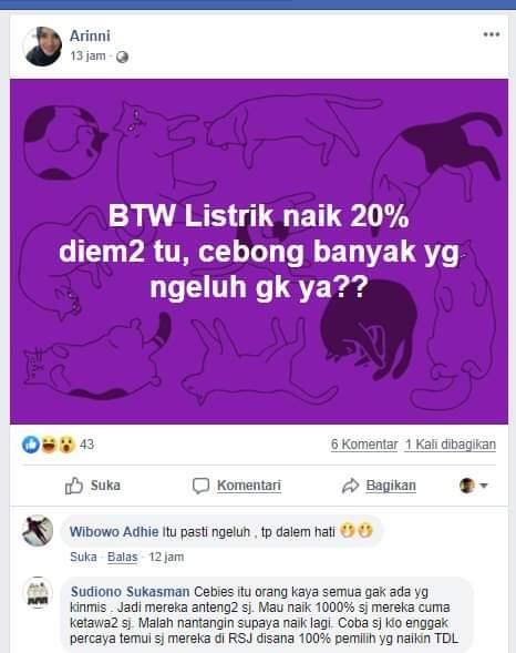 Hoaks: Tarif Listrik Naik Saat Sidang MK Berlangsung
