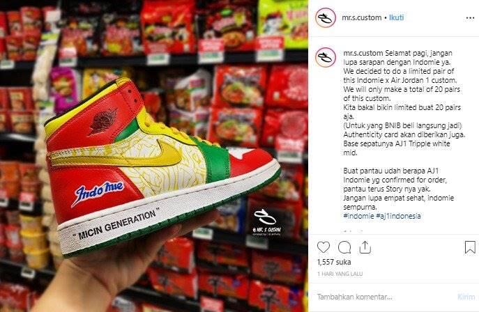  JORDAN  1 INDOMIE  CUSTOM KASKUS