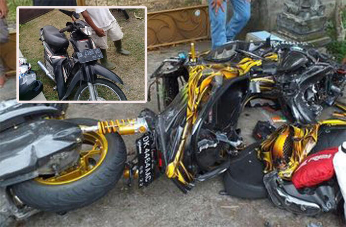 Heboh Yamaha XMAX Hancur Berantakan Tabrakan dengan Honda Supra Ternyata Ini Faktanya