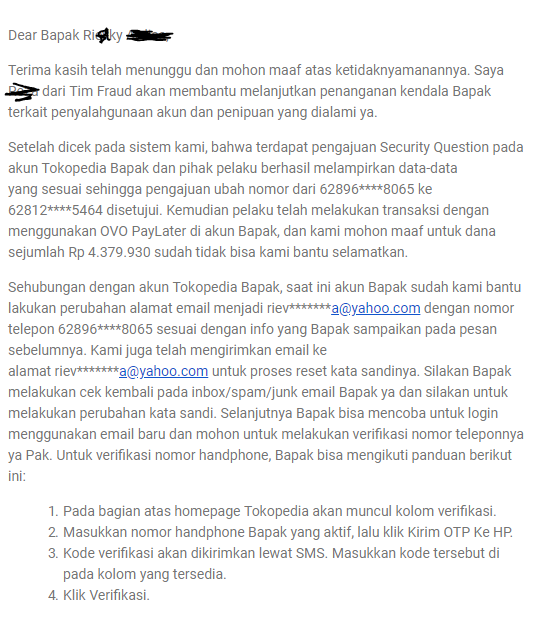 Tokpedia di Hack, Saldo Tokpdia Ovpaylater dikuras habis