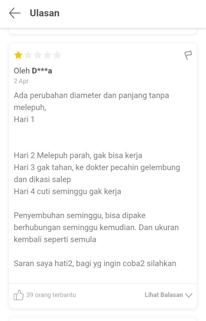 Ngeri, Testimoni Korban Obat Pembesar Otong di Olshop. Mau Ngakak, Takut Dosa