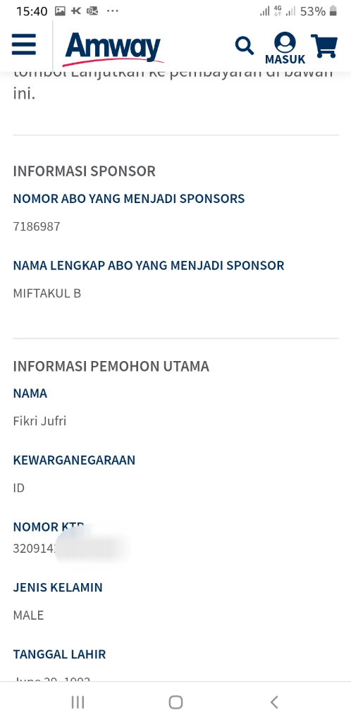Cara Daftar Menjadi Member Baru Amway Indonesia