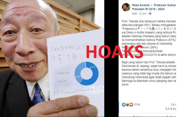 &#91;HOAKS&#93; Profesor Tokuda dari Jepang Buktikan Kecurangan KPU