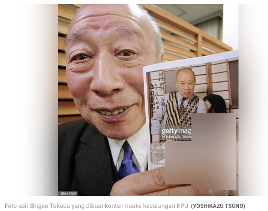 &#91;HOAKS&#93; Profesor Tokuda dari Jepang Buktikan Kecurangan KPU