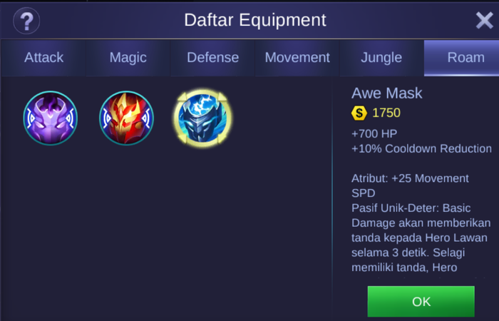 Roaming equipment | Items Guide