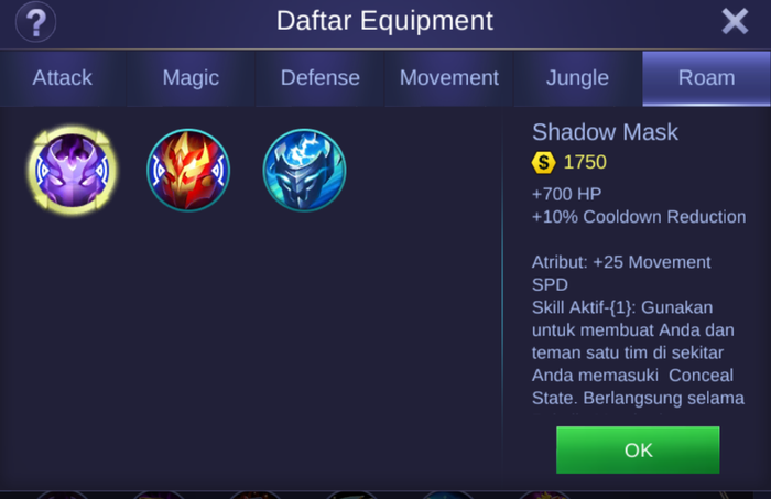 Roaming equipment | Items Guide