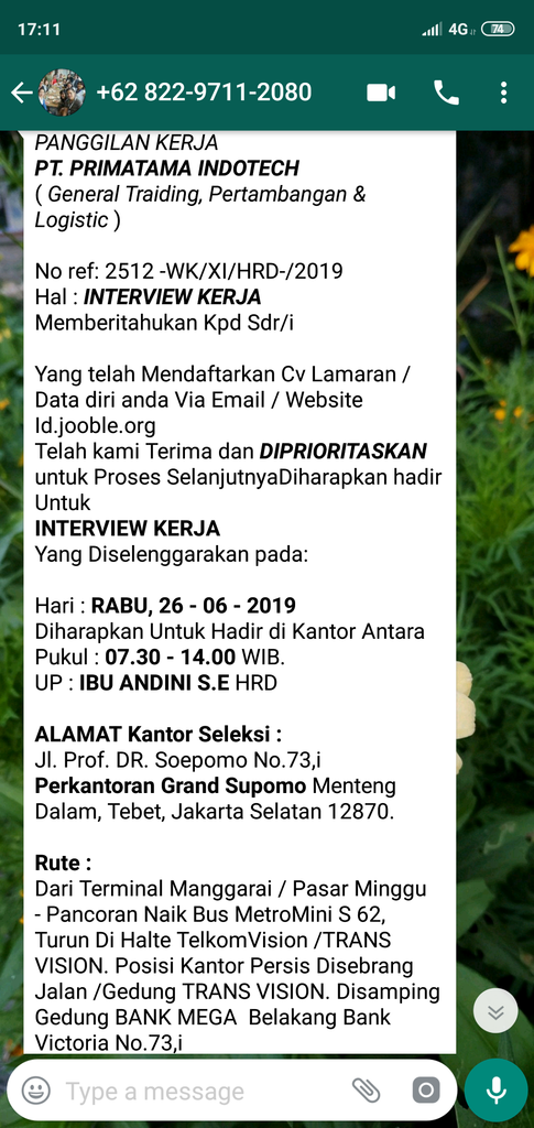 Guys pengen nanya dong.. Info panggilan interview ini bener atau tidak?