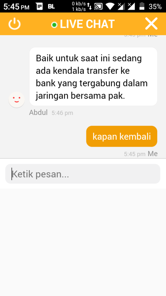 Transfer menggantung dari bank DBS dana belum diterima di rekening tujuan