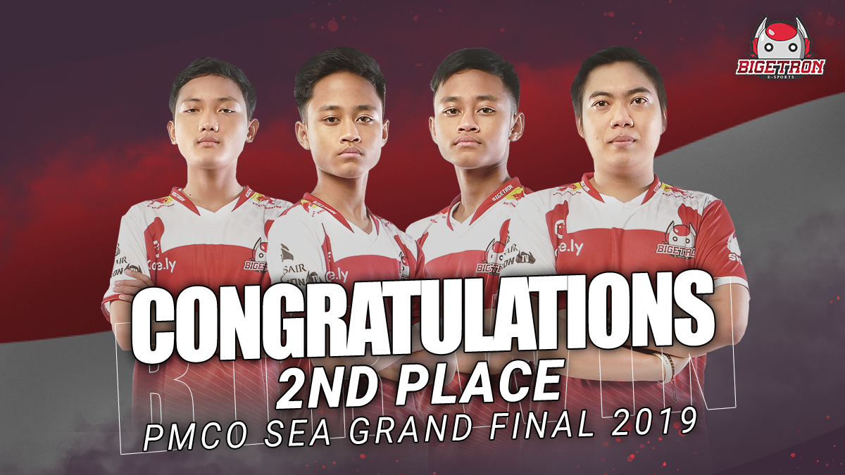 Bigetron eSports berhasil menduduki Runner Up PMCO SEA Grand Final 2019!