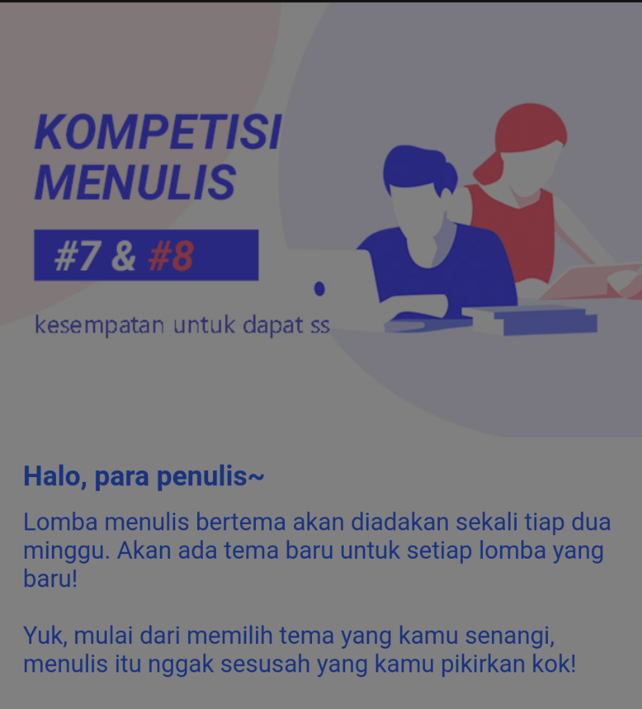Lomba Menulis Di WEBNOVEL