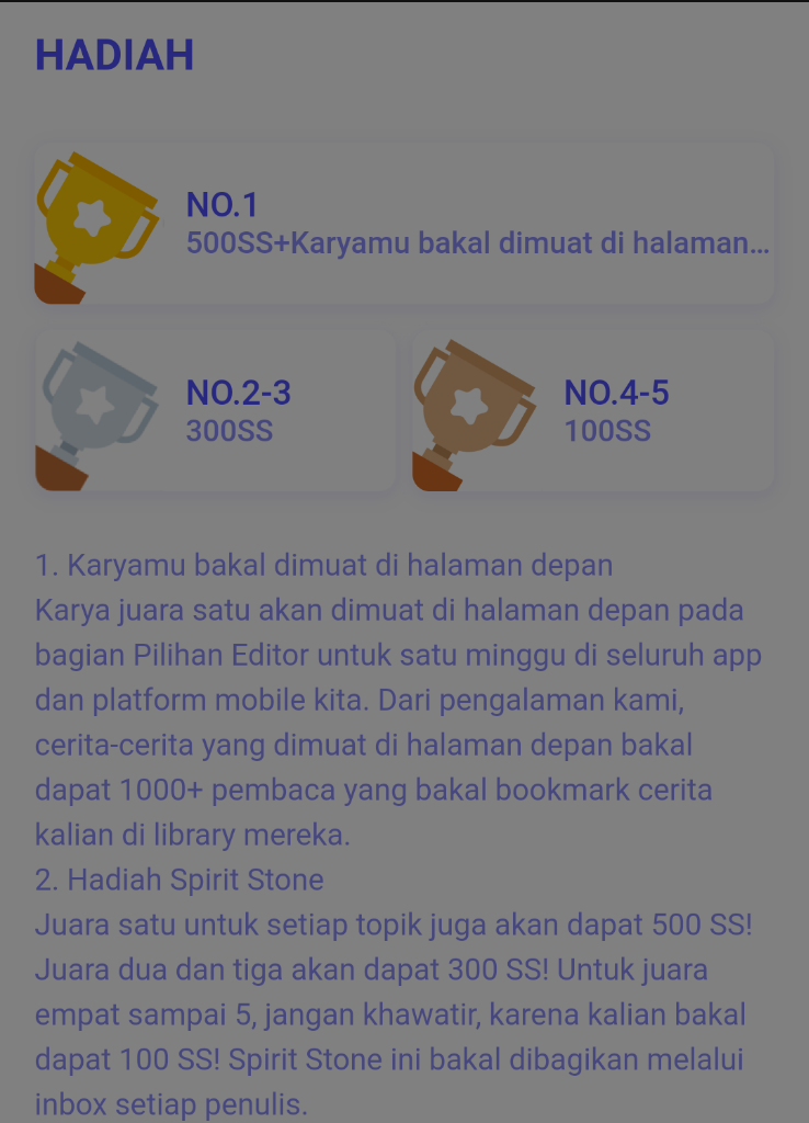 Lomba Menulis Di WEBNOVEL